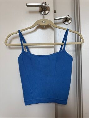 Fleur du Mal Knit Blue Tank